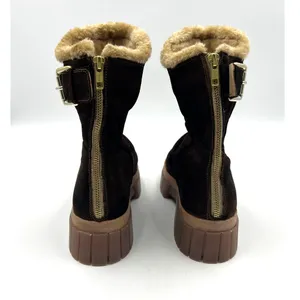 Free People Fable Faux Fur Lined Boots Custom Dark Brown Chunky Lug Sole thumbnail 5