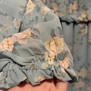 Ardene NWT Floral Ruffle Smocked On Off Shoulder Tiered Dress Size L Whimsical thumbnail 6