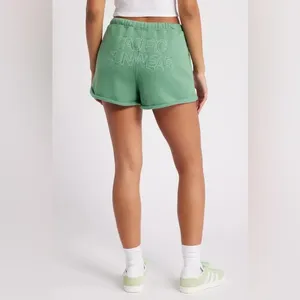 PACSUN Logo Embroidered Rolled Hem Sweat Shorts green‎ size Medium thumbnail 2