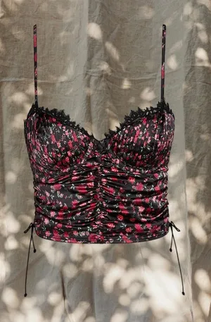 For Love & Lemons Melrose Bustier Floral Top thumbnail 1