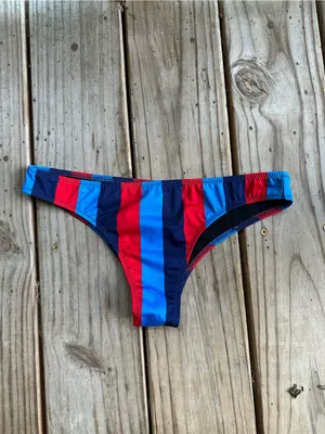 Solid and Striped striped bikini bottoms red blue thumbnail 2