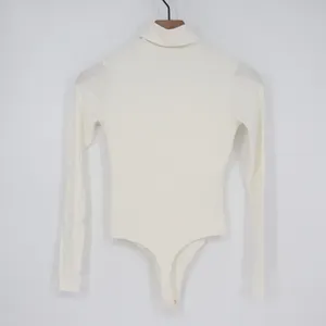 Naked Wardrobe Cream Turtleneck Long Sleeve Bodysuit Small thumbnail 6