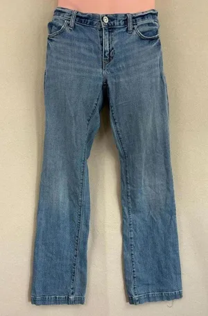 GAP Y2K Long Lean Jeans Sz2L Boot Cut Distressed Frayed Hem thumbnail 1