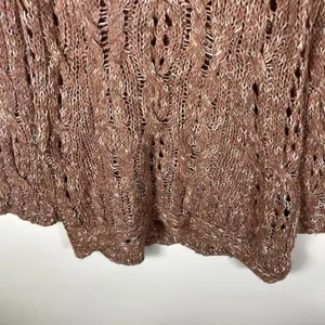 Free People Mauve Bell Long Sleeve‎ Knit Pullover Boat Neck Women Sweater Size L thumbnail 4