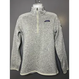 Patagonia Sweater Womens Small Gray Better Sweater 1/4 Zip Mock Neck Fleece thumbnail 4
