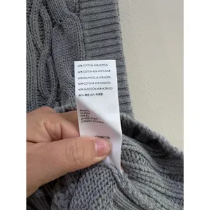 Urban Outfitters Preppy Grey Cable Knit V-Neck Sweater Vest Large Sleeveless L thumbnail 6
