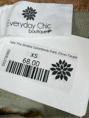 Everyday Chic Take The Streets Pants XS Olive Taupe Colorblock Utility NWT thumbnail 5