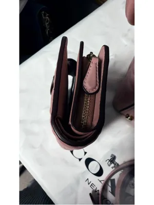 NEW Coach Signature Leather Medium Corner Zip Wallet Pink Petal CZ341 NWT thumbnail 9
