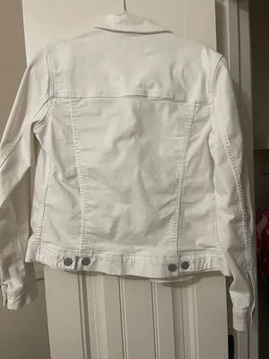 White Denim Jean Jacket Size M thumbnail 2