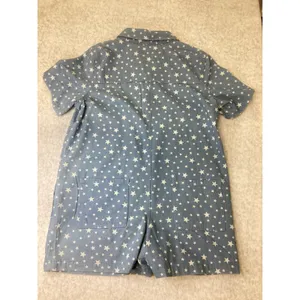 Wishlist Star Print Button Front Romper Light‎ Blue Denim Large WL24-9852 NEW…. thumbnail 6