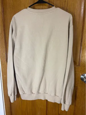 Divided Basic Men’s S Beige Fleece Crewneck Sweatshirt Pullover Long Sleeve thumbnail 2