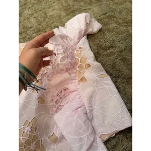 NBD Revolve Pink Corinna Lace Cutout Overlay Skirt Ruffle Asymmetrical Floral thumbnail 3