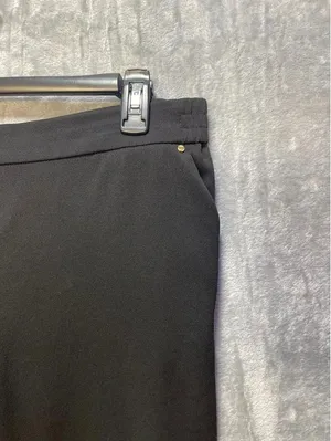Anne Klein Womens Black Stretch Ankle Pants Size Large Pull On Elastic Waist thumbnail 3