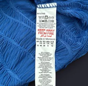 Electric Blue Textured Cowl Neck Blouse thumbnail 8
