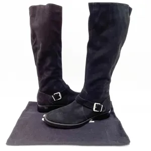 NEW Schutz Luidi Womens‎ 7 Buckled Suede Leather Knee Boot Black Side Zip thumbnail 10