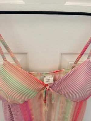 No Boundaries Rainbow Striped Midi Dress - Pink, Coral, Mint, Lavender thumbnail 2