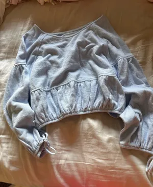 aerie light blue sweatshirt thumbnail 1