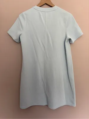 Lululemon Ribbed Softstreme T-Shirt Dress Powder Blue Size 6 thumbnail 3