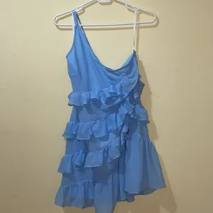 Womens New REVOLVE LOVERS AND FRIENDS DAWN MINI DRESS IN BABY BLUE thumbnail 3