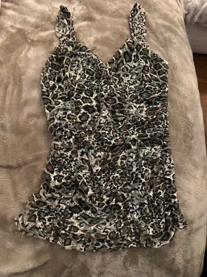 Animal print vintage express ruched top thumbnail 1