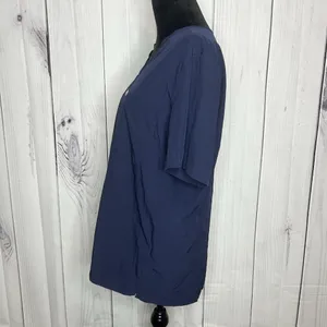 Figs Technical Collection Catarina Scrub Top Womens XL Navy Blue One-Pocket thumbnail 4
