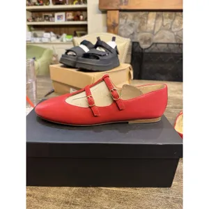 Marc Fisher LTD Women's Evie Ballet Flat Medium Red Leather Size 9.5 thumbnail 3