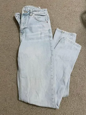Top Shop light wash Straight Leg Jeans thumbnail 4