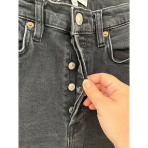 Re/Done Jeans Women's Size 29 Black Denim High Waisted Button Fly Straight Leg thumbnail 4