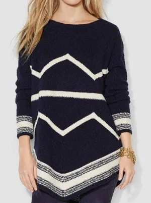 Ralph Lauren Wool‎ Tunic | Sweater | Ss XS | Southwestern Chevron Blanket New thumbnail 1