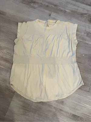 Varley Carley Tee in Crème Size L/XL thumbnail 3