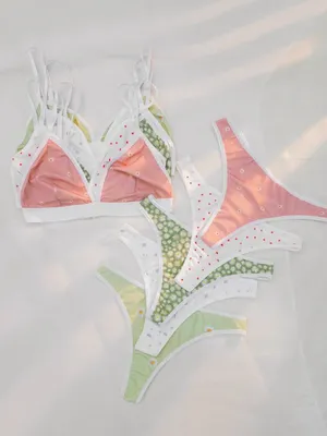 5 Sets Matching Bra and Panty Set Cute Sexy Lingerie Sets thumbnail 5