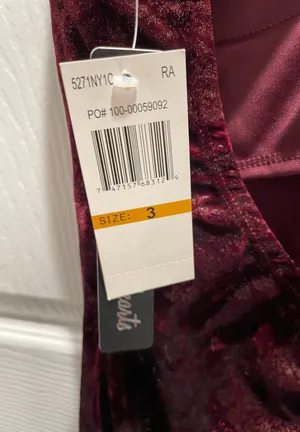 Dark Red Mini Dress thumbnail 3