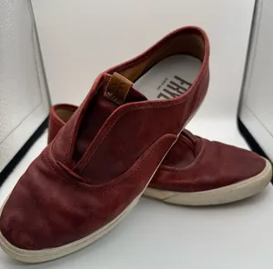 Frye Maya Cvo Leather Slip On Sneaker Shoe Burgundy Red‎ Maroon Casual Comfort 7 thumbnail 1