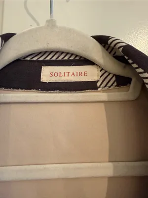 Solitaire Black & Cream Plaid Belted Trench Coat thumbnail 3