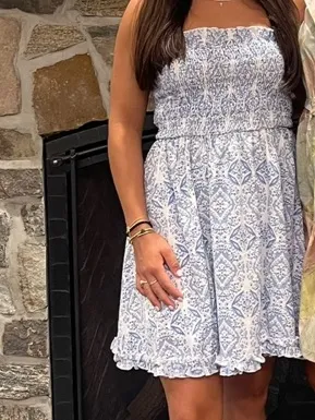 Strapless dress Blue thumbnail 4