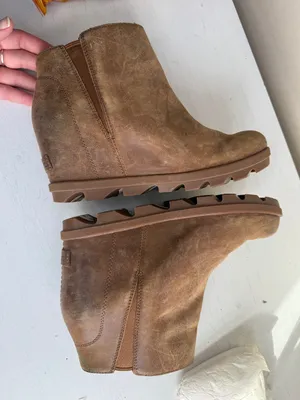 Sorel Women's Joan Rhapsody Zip Women's Wedge Boots Sz 8 thumbnail 4