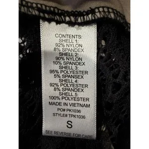 Residents On Sexy Stretch Mesh Long Sleeves Lace Corset Top Black Size Small thumbnail 7
