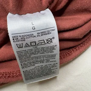Old Navy Square Neck Tank Top Bodysuit Wide Straps Orange Brown Womens Large thumbnail 6