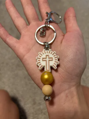 Cross keychain Gold thumbnail 2