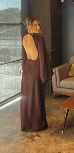 Significant Other Demi Backless Long-sleeve Column Gown AU10/US6 thumbnail 1