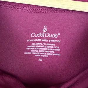 Cuddl Duds Tunic Top Size XL Wine Softwear with Stretch Cowl Neck Comfy Layering thumbnail 4