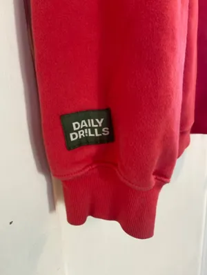 Daily Drills Sweatshirt Baggy Oversized Crewneck Red Unisex XS/S thumbnail 6