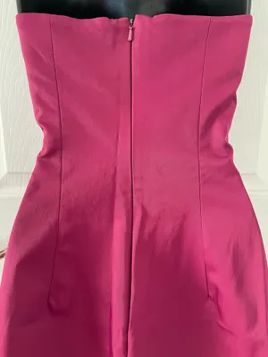Express Magenta Strapless Cocktail Mini Dress Size 1/2 thumbnail 6