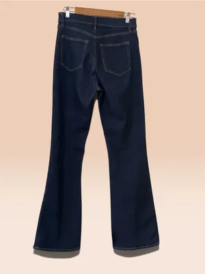 LOFT The Slim Flare Jeans Dark Wash Front Seam Size 28/6 thumbnail 11