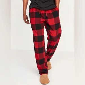 Old Navy Red & Black Buffalo Plaid Flannel Pajama Pants | Unisex | Size Medium thumbnail 2
