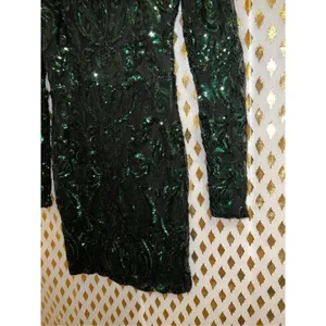Windsor green sequin mini dress long sleeved size S thumbnail 5