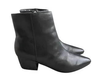 Marc Fisher Tammea Pointed Toe Leather Ankle Boots Women’s Size 7 Low Block Heel thumbnail 1
