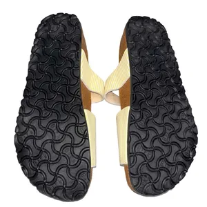 Birkenstock Birki's Aziza Yellow & White Two Strap Slides Sandals 39 8 Narrow thumbnail 8