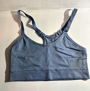 Blue Seamless Racerback Sports Bra thumbnail 1