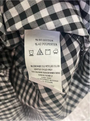Elliott & Vine 1X Gingham Wrap Dress Cottagecore Puff Sleeves Belted Black White thumbnail 8